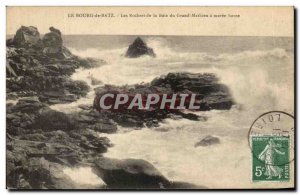 Old Postcard Bourg de Batz The Rocks Bay Grand Mathieu at high tide