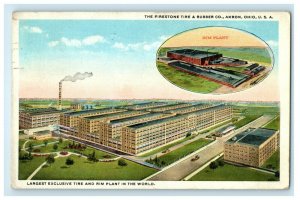 1920 The Firestone Tire & Rubber Co. Akron Ohio OH Posted Antique Postcard 