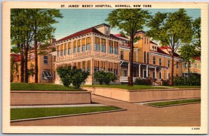 VINTAGE POSTCARD ST. JAMES MERCY HOSPITAL AT HORNELL NEW YORK