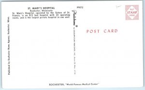 Postcard - St. Mary's Hospital, Rochester, Minnesota, USA