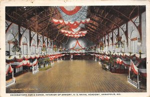 Interior of Armpory at US Naval Academy Annapolis, MO USA Military 1932 