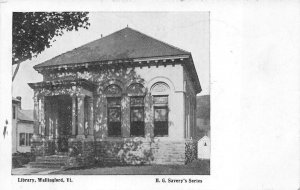 LIBRARY WALLINGFORD VERMONT POSTCARD 1909