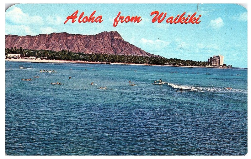 Vintage Art Hawaii Postcards - Waikiki