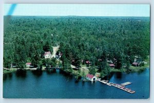 Rutter Ontario Canada Postcard Dry Pine Camp on Famous French River c1950's