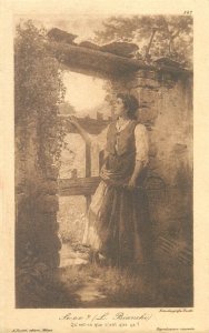 Se ce ? ( L. Bianchi ) peasant woman vintage fine art postcard