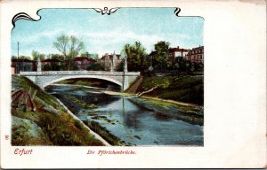 Germany Erfurt Die Pfortchenbrucke Vintage Postcard C012