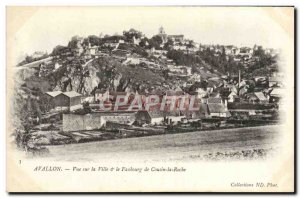 Old Postcard Avallon City View Le Faubourg De La Roche Cousin