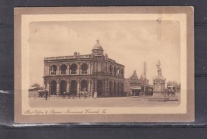 QUEENSLAND, WARWICK, POST OFFICE & BYRNES MONUMENT,. 1912 ppc., unused.