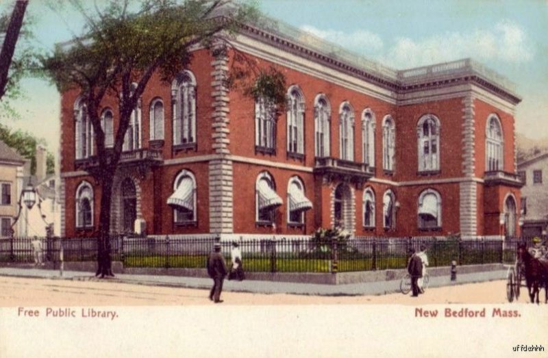 PRE-1907 NEW BEDFORD, MA FREE PUBLIC LIBRARY publ. by The Rhode Island News Co.