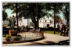 Postcard CA Los Angeles Plaza Old Plaza Church Los Angeles California