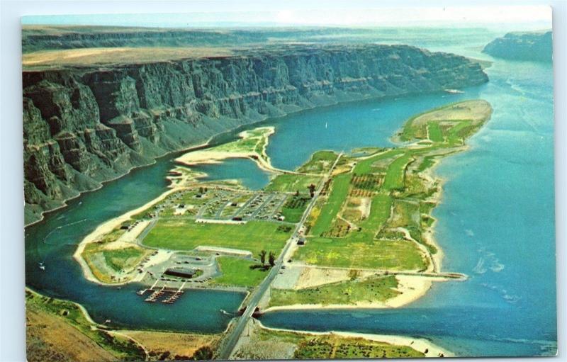 *Aerial View Crescent Bar Recreation Area Wanapum Lake Quincy Washington PC A29