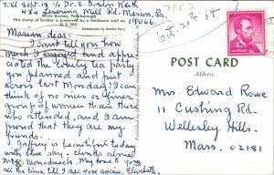 White Birches Peterborough Fieldstone Postcard WOB PM Vintage 