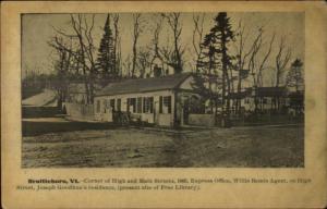 Brattleboro VT c1905 Postcard HIGH & MAIN STREETS 1865