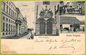 ad3412 - PORTUGAL - VINTAGE POSTCARD  - Ponta Delgada - 1903