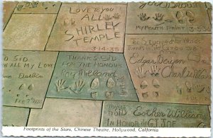 Postcard - Footprints of the Stars, Chinese Theatre - Hollywood, California