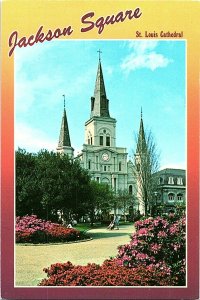 St. Louis Cathedral New Orleans Louisiana Postcard Continental View Card 