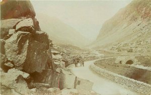 C-1910 Llanberis Pass Snowdonia Wales UK RPPC Photo Postcard Photochrome 8459