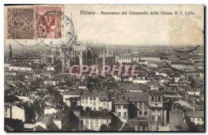 Old Postcard Milano Panorama Dal Campanile Della Chiesa di S. Carlo