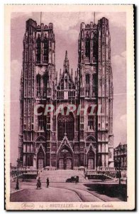 Old Postcard Bruxelles Eglise Sainte Gudule