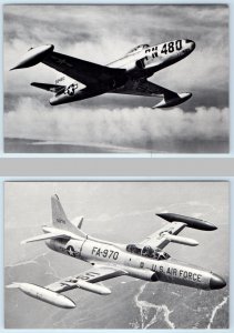 2 Modern Postcards LOCKHEED Military Planes STARFIRE & SHOOTING STAR  4x6