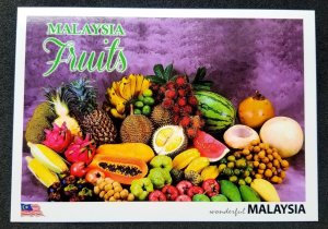 [AG] P231 Malaysia Local Tropical Fruits Food Plant Durian Mango (postcard) *New