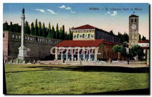 Old Postcard Roma S Lorenzo furoi the Walls