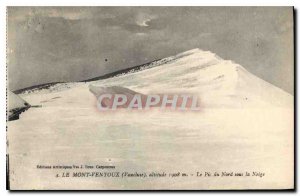 Old Postcard Mont Ventoux (Vaucluse) alt 1908 m Peak North in the Snow