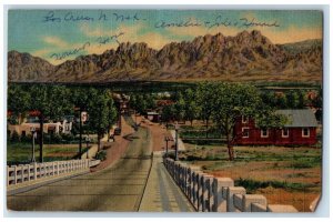 1953 Organ Mountains And Viaduct Las Cruces New Mexico NM Vintage Postcard