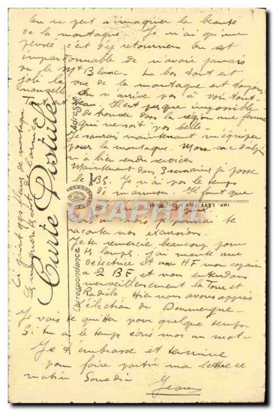 Old Postcard Chamonix No Bad And Sea Ice