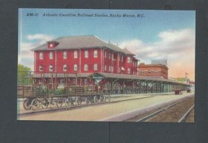 Post Card Rocky Mountain NC Atlantic Coastline RR Station