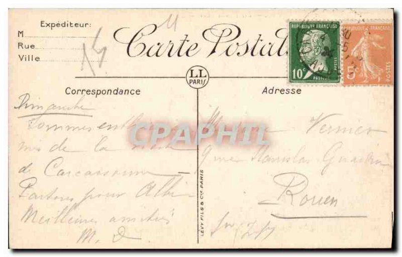 Postcard Old Carcassonne Cite the High Strings