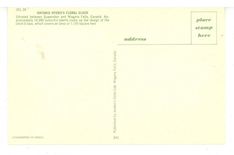 Canada - ON, Niagara Falls. Ontario Hydro's Floral Clock