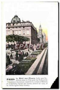 Old Postcard Paris Le Quai aux Fleurs