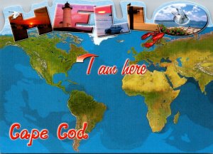 Massachusetts Cape Cod Hello I Am Here World Map