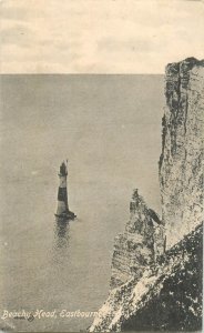 UK England sail & navigation themed postcard Beachy Head Eastbourne lighthouse