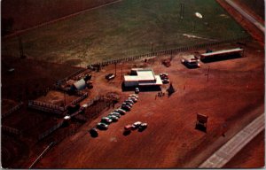 Postcard Aerial View of Buffalo Ranch Headquarters U.S. 66 in Afton, Oklahoma