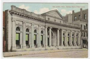 Savings Bank New London Connecticut 1910c postcard