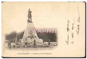 Saint Maixent Old Postcard Statue of Colonel Denfert