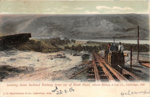 br105938 incline railway from top pf bank head alberta coal mine