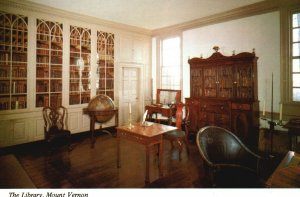 Vintage Postcard The Library Room Mount Vernon Virginia VA