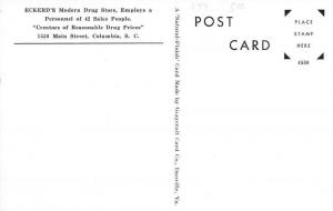 Columbia South Carolina Eckerd Modern Drug Store Antique Postcard K93050