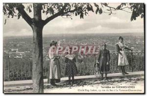 Old Postcard Terrace Chennevieres