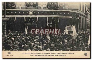 Paris - Zeppelins on Paris - odious Crimes Boches pirates - Old Postcard