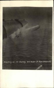 Missile Bomb Dropped From Plane World War II ?? WWII Real Photo RPPC Postcard 