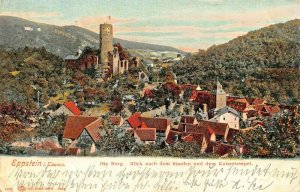 EPSTEIN TAUNUS GERMANY~die BURG-BLICK NACH STAUFEN und dem KAISERTEMPEL POSTCARD