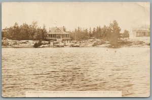 CANADA GEORGIAN BAY KAIGNASHENE WHALEN'S RESORT ANTIQUE REAL PHOTO POSTCARD RPPC