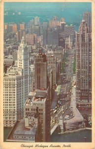 United States Chicago Michigan Avenue aerial view 1964