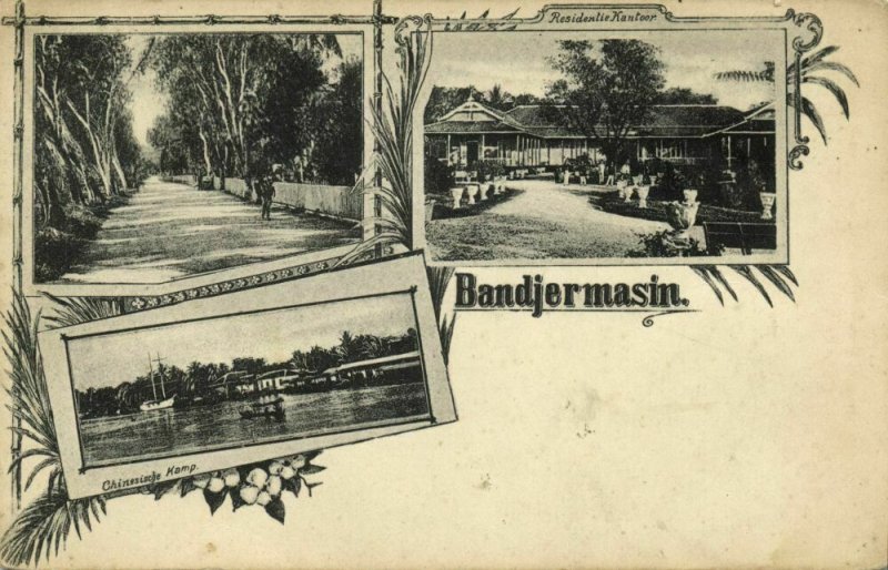 indonesia, BORNEO BANDJERMASIN, Chinese Camp, Residence Office (1899) Postcard