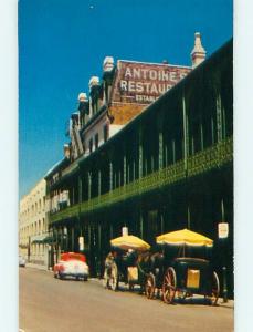 Unused Pre-1980 OLD CARS & ANTOINE'S RESTAURANT New Orleans Louisiana LA v5919