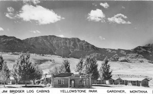 J33/ Gardiner Montana RPPC Postcard c1910 Yellowstone Bridger Log Cabin 216